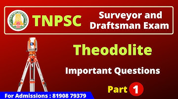 Theodolite : Important Questions Part 1 | TNPSC Field Surveyor & Draftsman | Sparks Academy