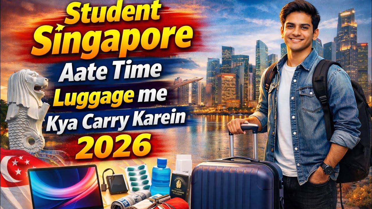 Student Singapore 🇸🇬 Aate Time Luggage Me Kya Carry Karein? | Complete Checklist 2026