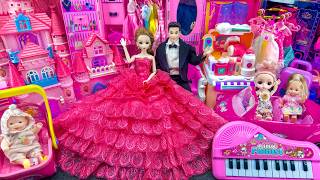 23 Minutes Satisfying Unboxing Barbie Princesses Doll Castle Room,Wedding Dress Play Set Review｜ASMR screenshot 5
