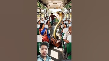 Cub saved the lives of millions of bus passengers from a giant snake 😭 #ai #cow #save #bus