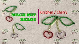 DIY Kirschen aus Perlen 🍒 //MACH MIT BEADS / Brosche, Dekoration, Geschenk