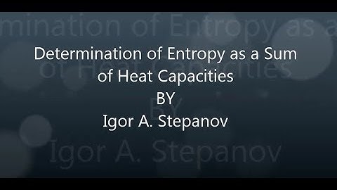 Determination of Entropy as a Sum of Heat Capacities
