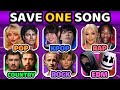 POP vs KPOP vs RAP vs COUNTRY vs ROCK vs EDM 🎵 SAVE ONE SONG 🤩(🔥 Epic 6-Genre Battle) | Music Quiz