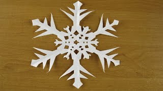 Как сделать снежинку из бумаги А4 легко. Новогоднее украшение своими руками №14