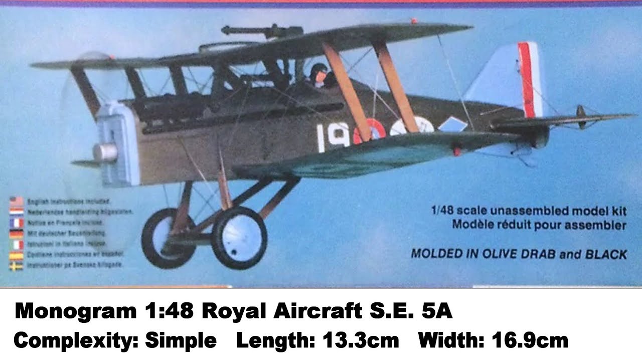 Monogram 1:48 Royal Aircraft S.E. 5A Kit Review