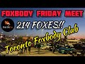 214 FOXES!!🦊 FOXBODY FRIDAY MUSTANG MEET || Season Finale Meet Hosted By The Toronto Foxbody Club