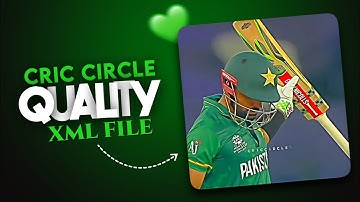 Alight motion🔥Premium XML File Like Cric Circle || HDR CC Cricket Vedio Editing