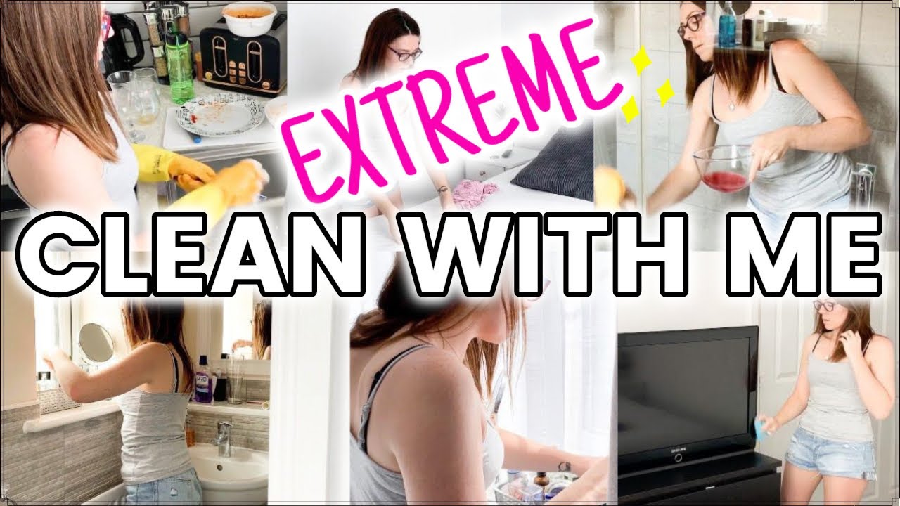 ALL DAY CLEAN WITH ME | Extreme Cleaning Motivation | Speed Cleaning ...