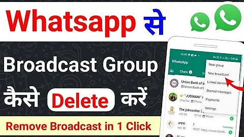How to delete WhatsApp broadcast group || whatsapp broadcast group ko delete kaise kare