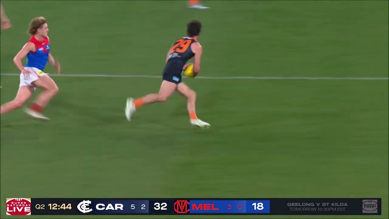 George Hewett - AFL 2025 Round 19 Highlights - Carlton vs Melbourne Demons