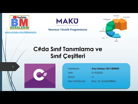 72 - C#'da sınıf tanımlama ve sınıf çeşitleri