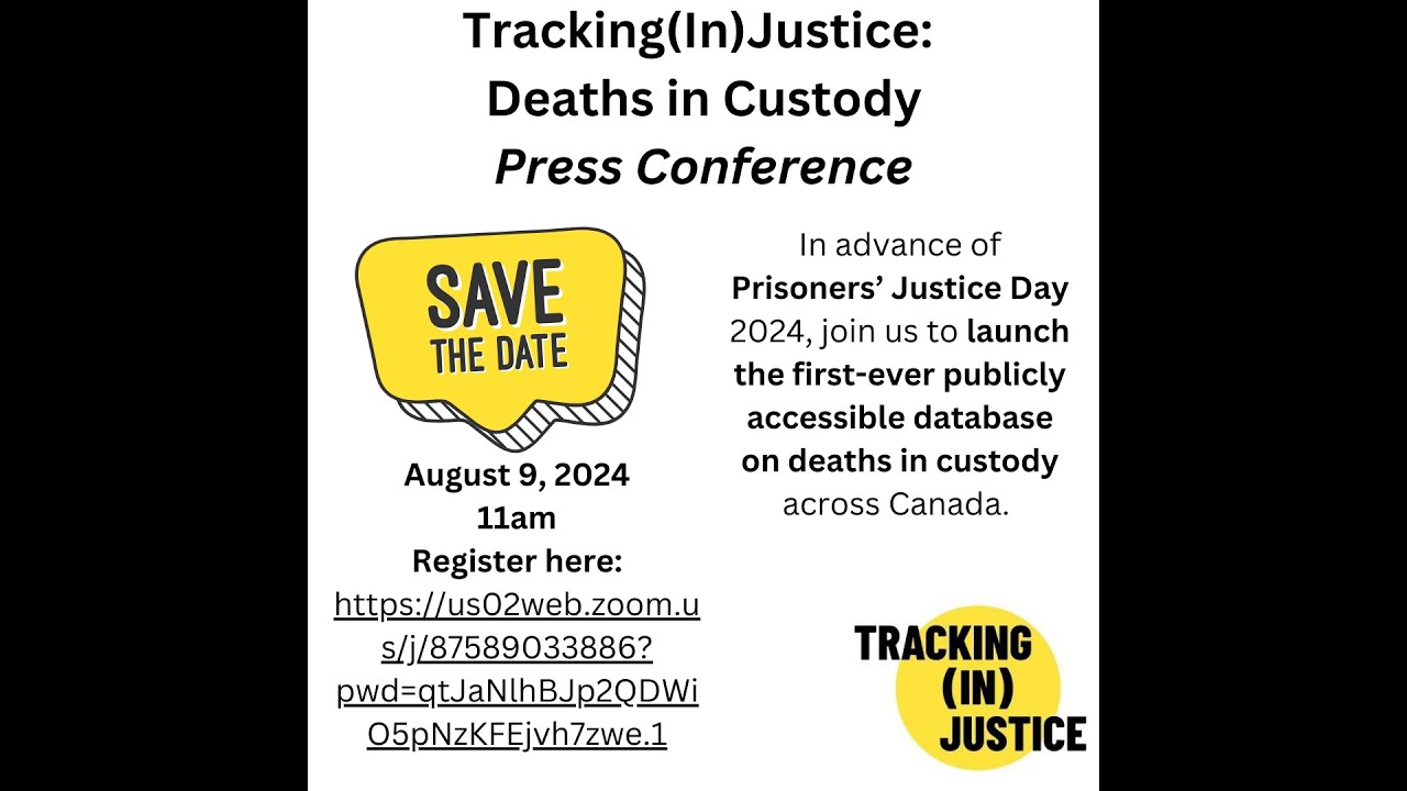 Tracking (In)Justice project launches public online database of deaths in custody across Canada