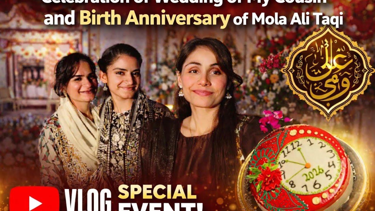 Wedding is going on & celebrating birth anniversary of Mola Ali Taqi (a.s) 