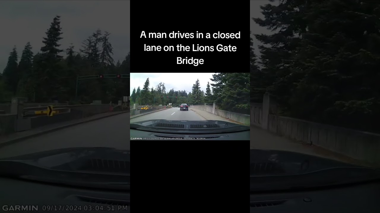 Lions Gate Bridge in Vancouver is mess because of the bed drivers 😳