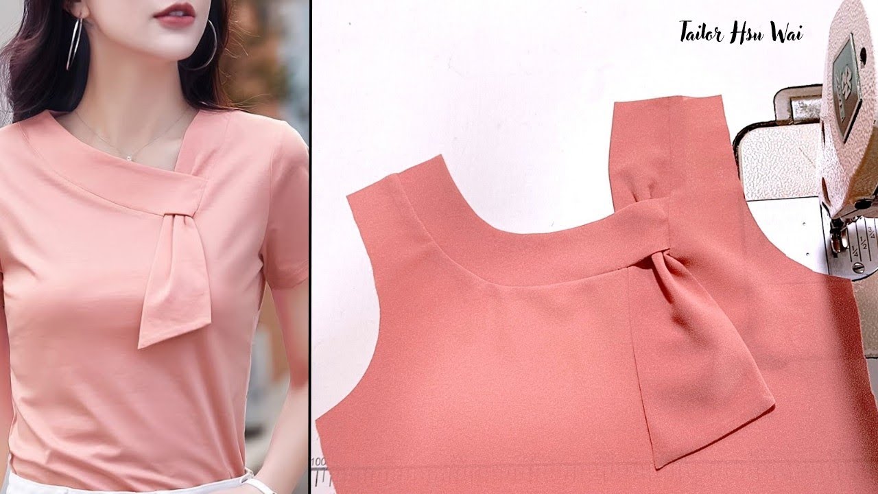 Посмотрев это видео, вы узнаете, как легко сшить этот элегантный дизайн горловины с завязкой спер...