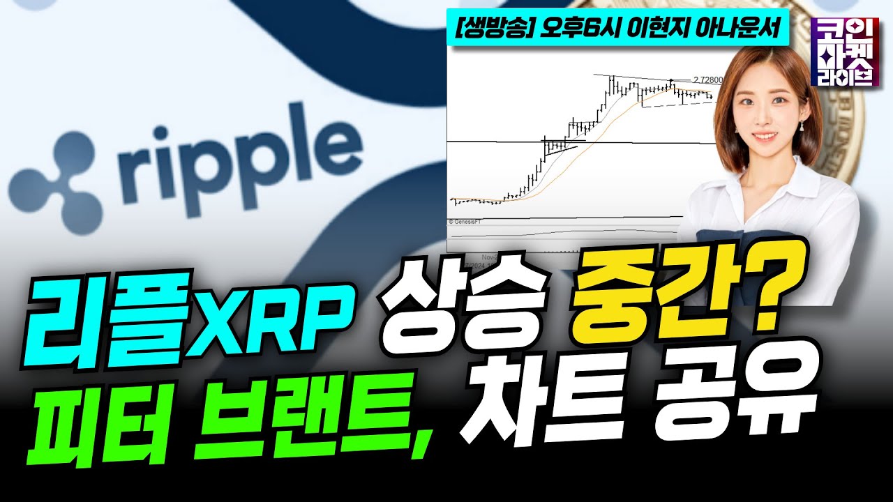 영상] “리플(XRP), 상승 깃발의 중간에 있나” …피터 프랜트, 의미심장한 차트 공유 (이현지) | 블록미디어