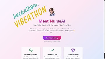 Hackathon Project: NurseAI: Your digital Health Care | Vibeathon