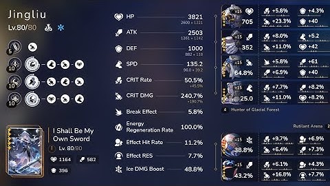 Honkai: Star Rail v1.4: Swarm Disaster V - Jingliu with Remembrance path.