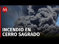 Incendio forestal en Hidalgo provoca el cierre parcial de la carretera hacia Tenango de Doria