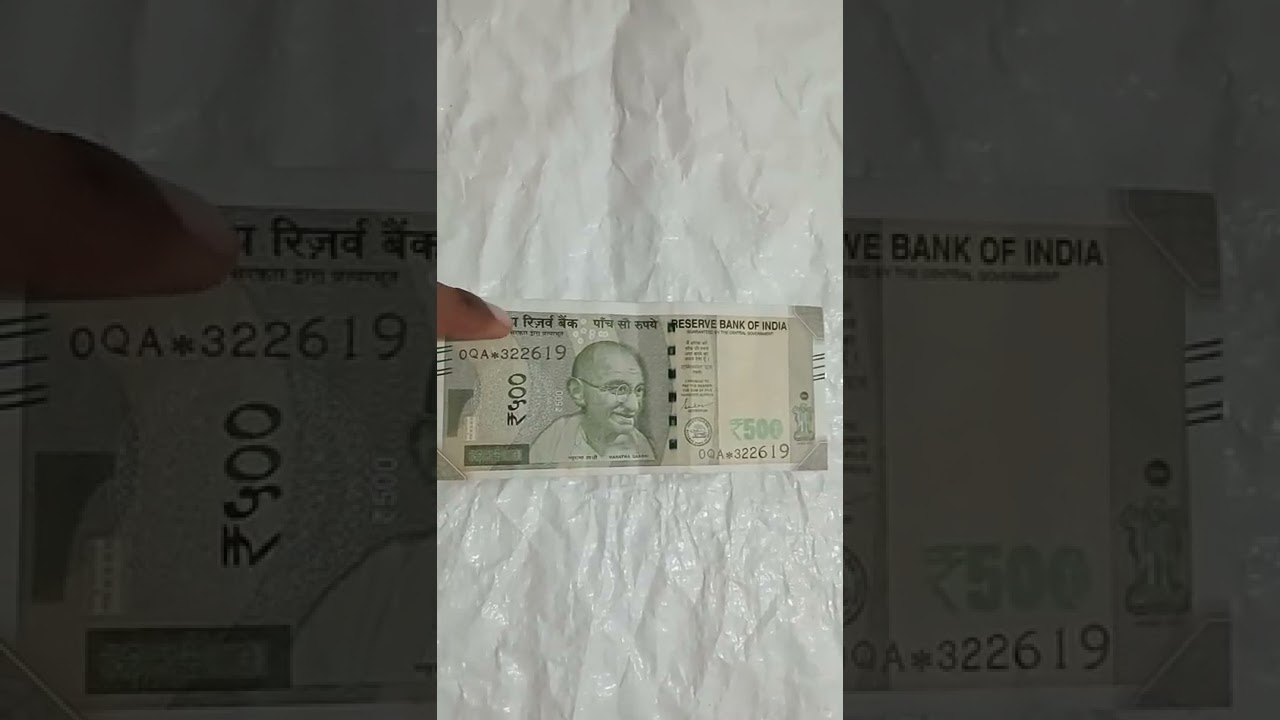 500 Rupees - Two sides - Left and Bottom Cutting error Banknotes - Star Banknotes