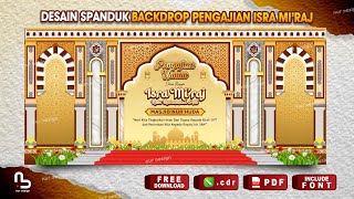 Backdrop Pengajian Isra Mi'raj 1447 H / 2026 M - Banner Isra Mi'raj (Free CDR) - #nurdesigns