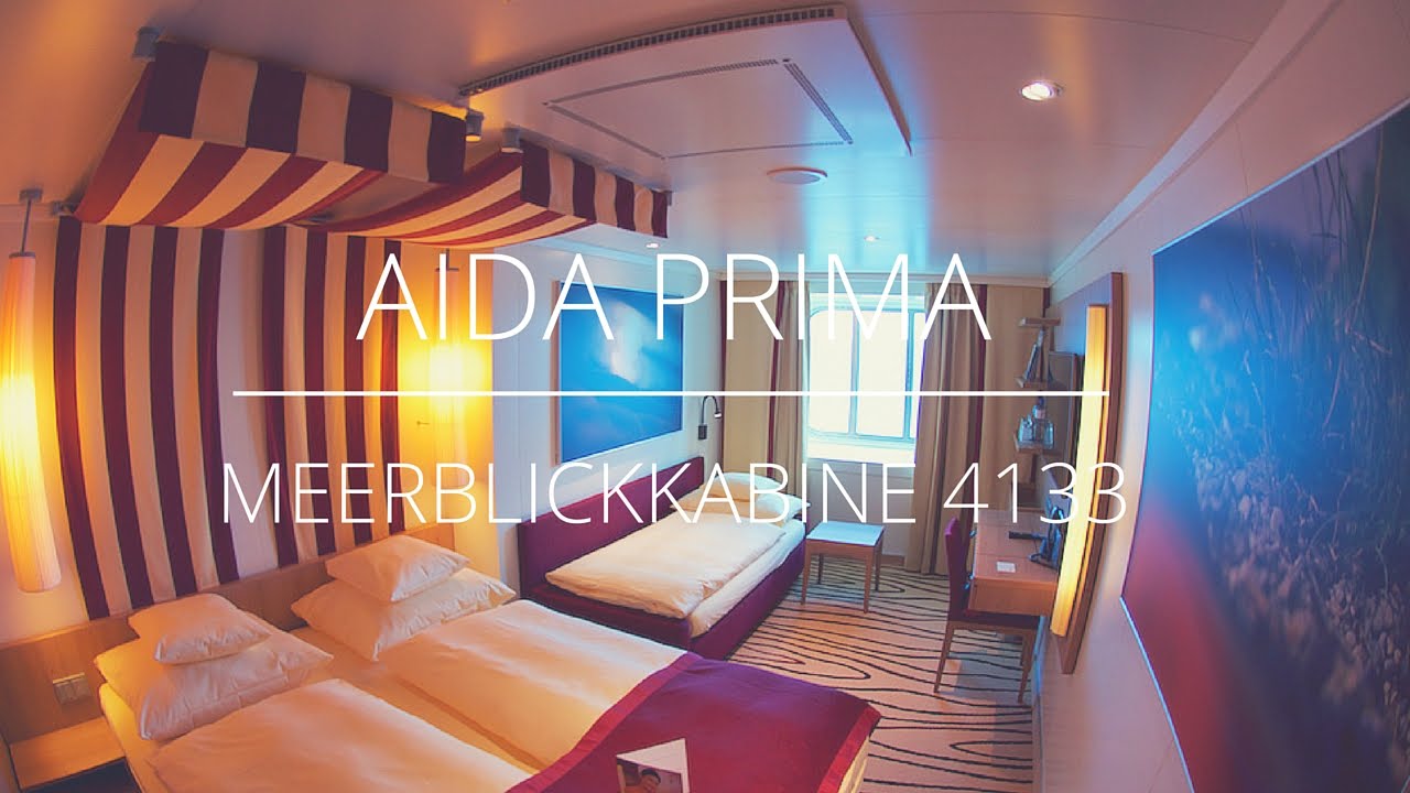 AIDAprima Meerblickkabine 4133 - YouTube