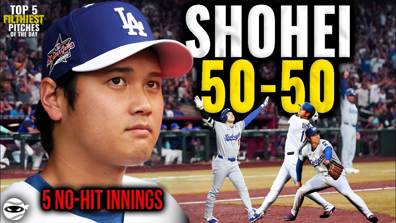 Shohei Ohtani: 5 No Hit Innings & starts the 50 Homer - 50 Strikeout Club!