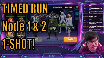 DD4 Timed Run: Node 1 & 2 1-SHOT! Marvel Strike Force