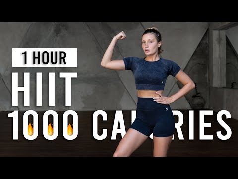 Burn 1000 Calories With This 1 Hour Cardio Hiit Workout | Full Body Hiit  For Weight Loss - Youtube