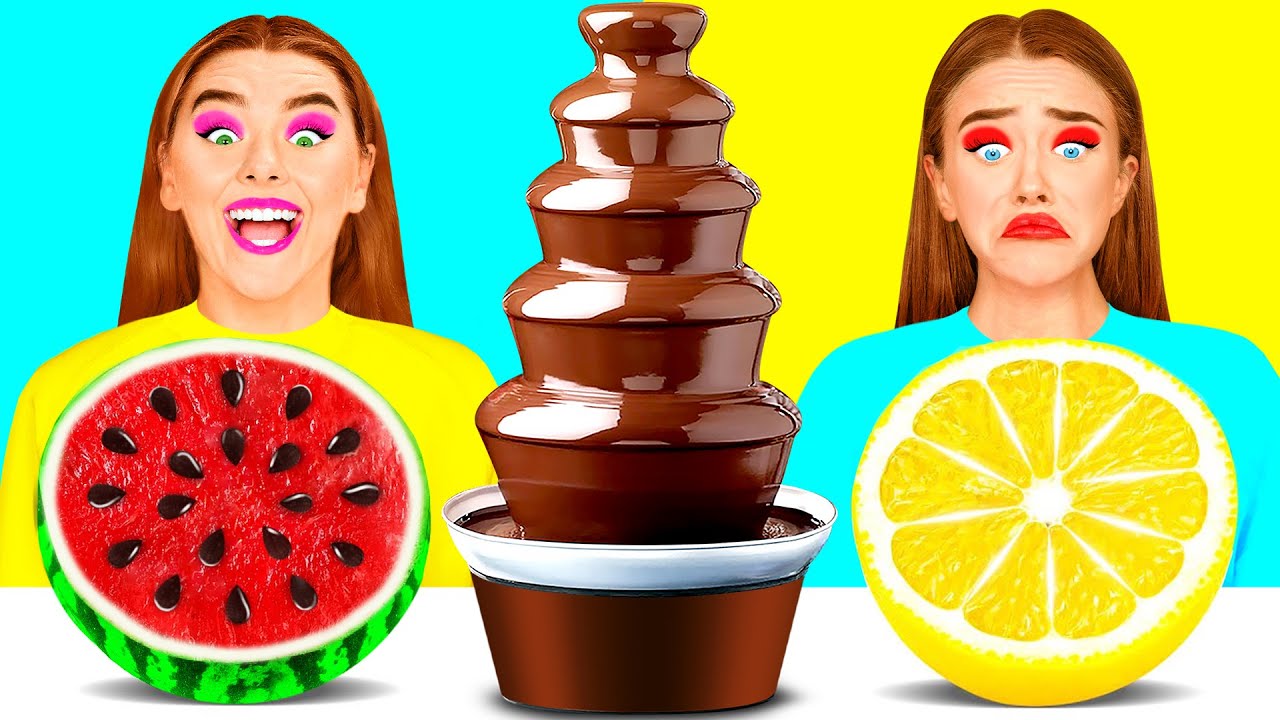 Chocolate Fountain Fondue Challenge Funny Challenges by BaRaDa YouTube