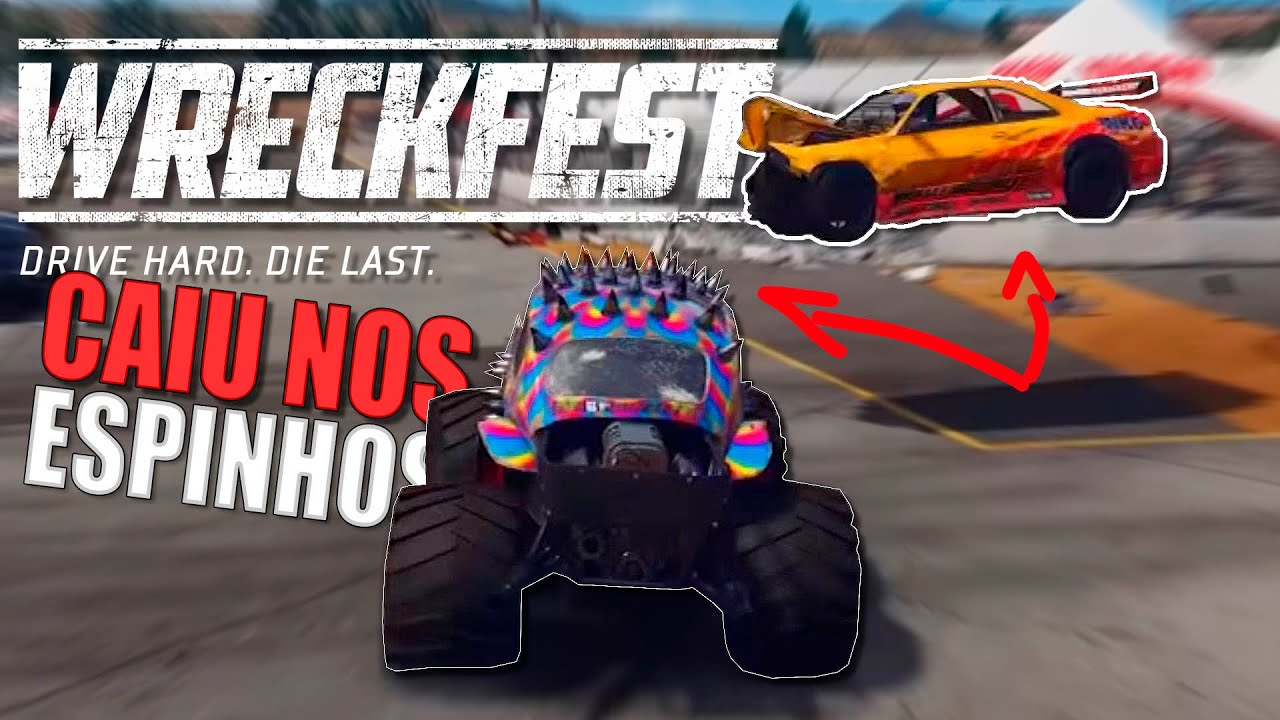 Pulou em cima do Fuscão monster truck no Wreckfest Melhores Momentos ...