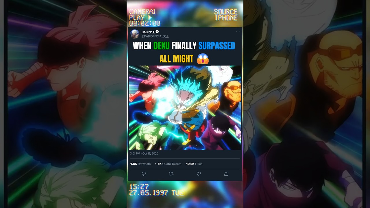 WHEN DEKU FINALLY SURPASSED ALL MIGHT 😱 | #animeedit #myheroacademia