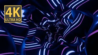 Abstract Background Video 4k VJ LOOP NEON Pink Blue Metallic Tunnel Calm Screensaver Visual ASMR