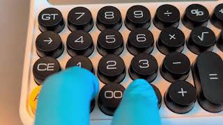 Mechanical Calculator Button Sounds 🧮 | Rubber Gloves ASMR (No Music)
