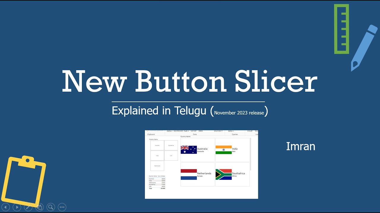 New Button Slicer in Power BI | Explained in Telugu | Power BI Telugu ...