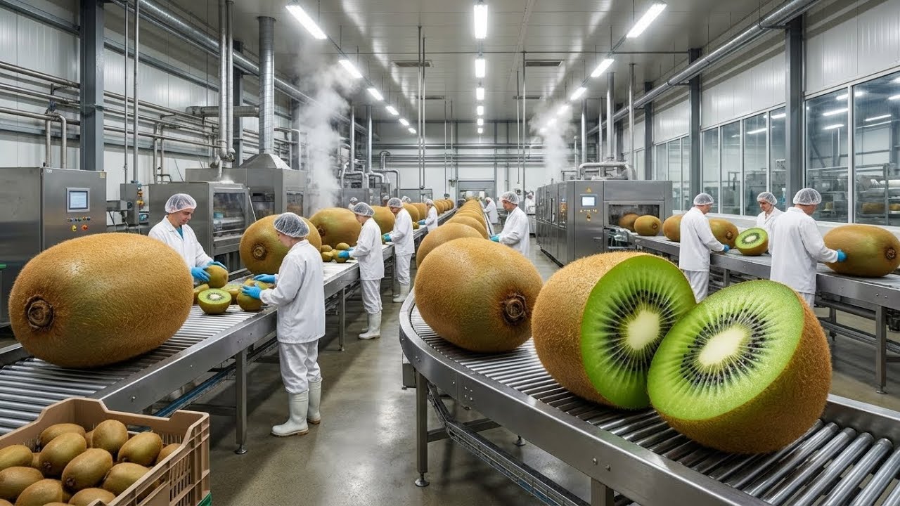 Inside the modern Kiwi factory: From live kiwi to premium bottled juice (The entire process)
