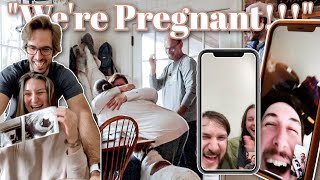 Telling Our Friends and Family I&#39;m PREGNANT After 3 Years of Infertility &amp; IVF *best reactions*