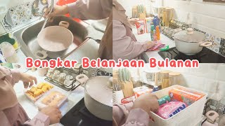 Rapi2 Belanjaan Bulanan, Belanjaannya Cuma Sedikit Sambil Masak Iga Tulang Buat Tetelan Bakso