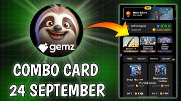 Gemz Daily Combo Card Today 24 September | Gemz Daily Combo Card Today | Today Gemz Combo Card #gemz