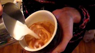 Latte art(Tulip in heart)2011/2/11
