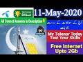 11 May 2020 | 11 May Questions and Answers | My Telenor TODAY Question | Telenor App Today Quiz