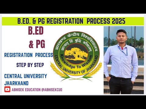 Central University of jharkhand registration process stepby step2025# ...