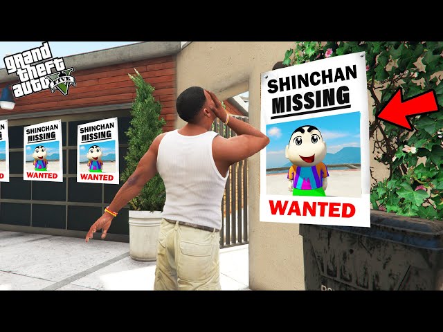 GTA 5 : Franklin Try To Find Lost Shinchan In GTA 5 ! Shinchan Missing In GTA 5 class=
