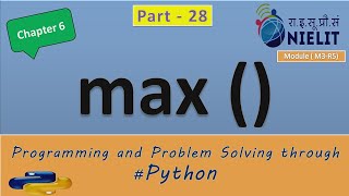 #28 #olevel #ALevel #Chapter6 #function python max() function in hindi with example