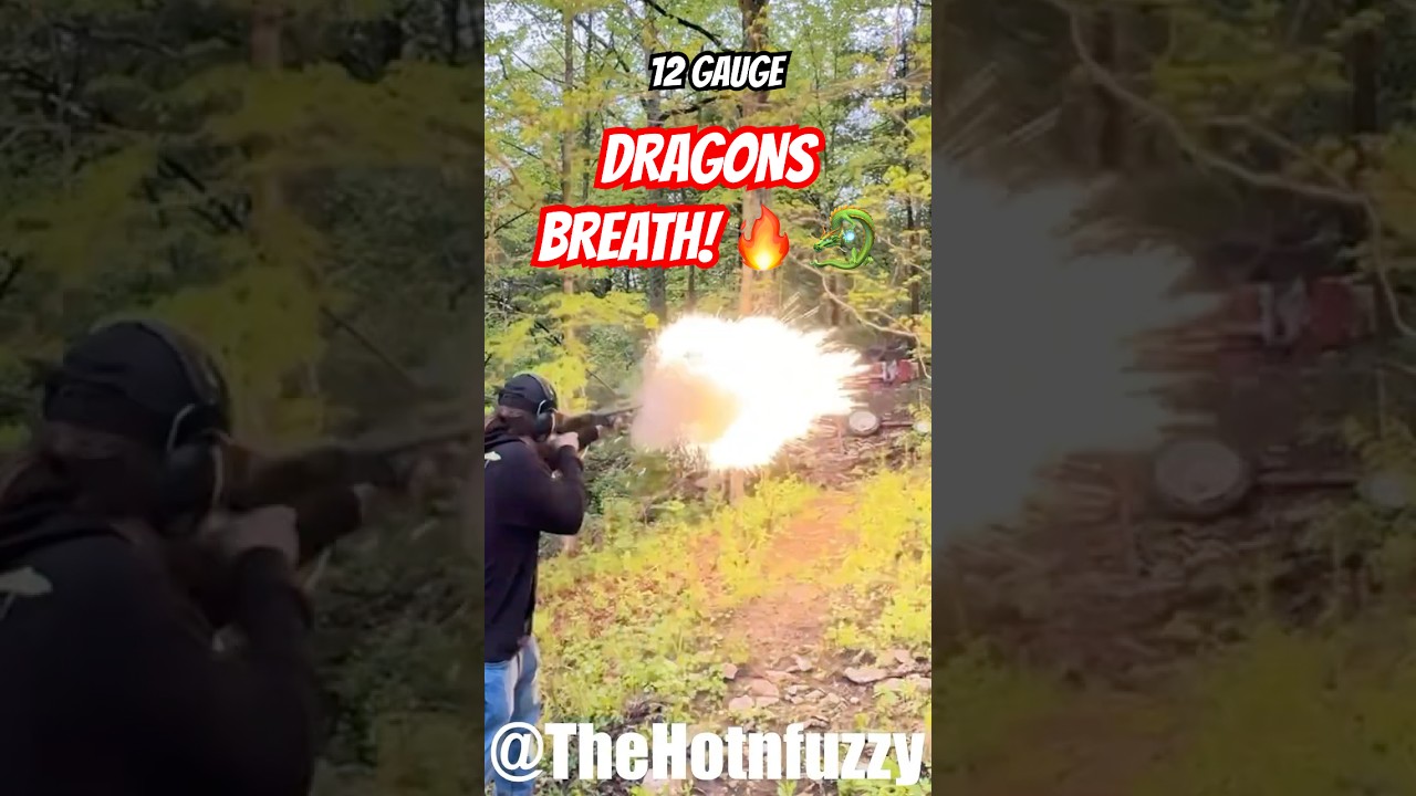 12 калибра ДЫХАНИЕ ДРАКОНА!🔥(В РЕАЛЬНОЙ ЖИЗНИ!)