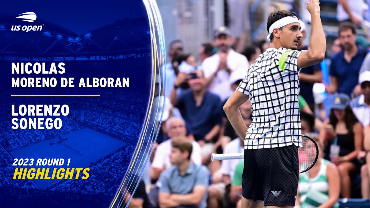 Nicolas Moreno de Alboran vs. Lorenzo Sonego Highlights | 2023 US Open Round 1