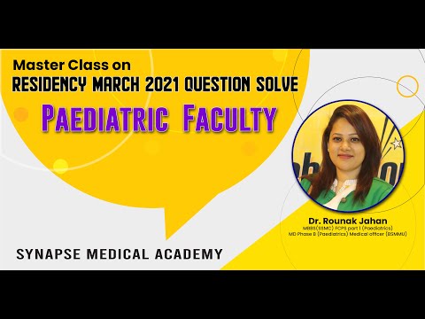 Paediatrics Faculty  (Residency March 2021 Question Solve) Master Class