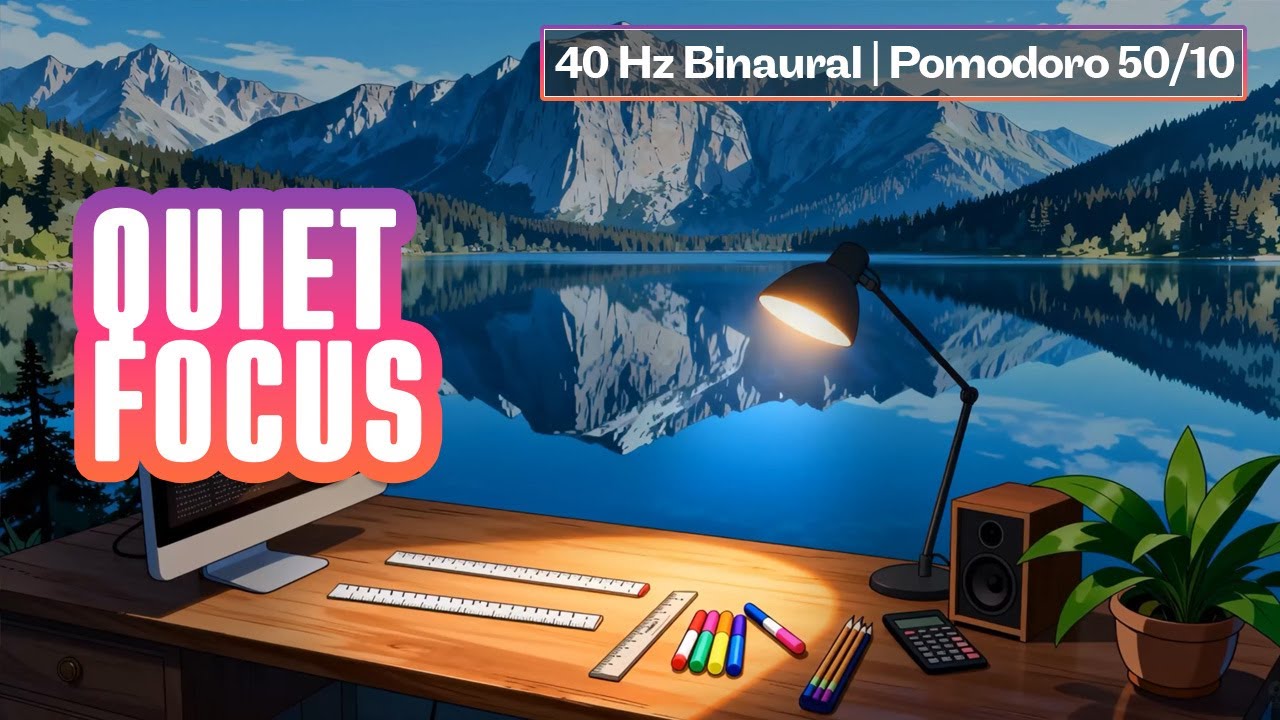 40 Hz Gamma Waves - Increase Concentration & Focus | No Ads Study Music