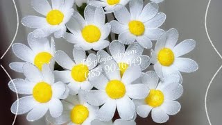 Ep.224:เดซี่ DAISY nylon flower by ployandpoom #craft #nylonflowers #stockingflower #diy