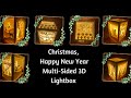 Christmas and Happy New Year Multi-Sided Lightbox | Papercut Lightbox | Diorama | 3D Paper Art